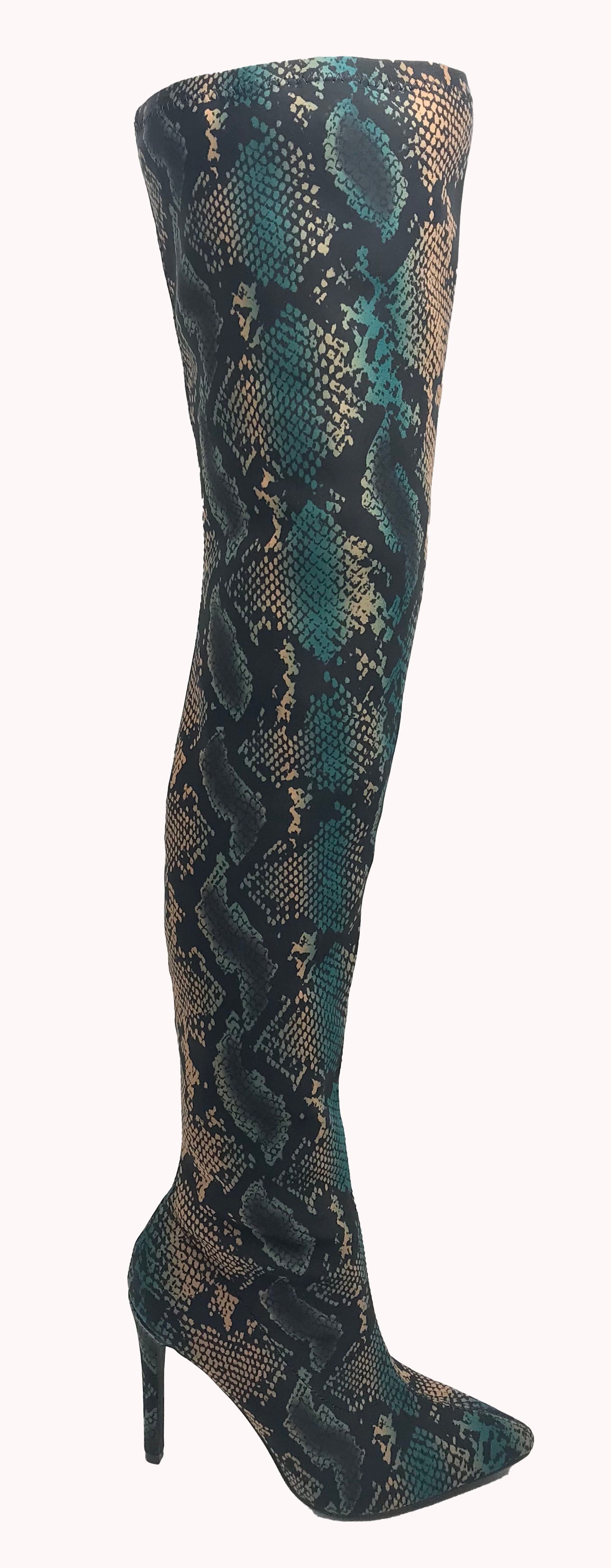 "La-La Snakeskin Boot"